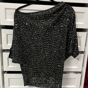 Bebe sparkly black sweater small